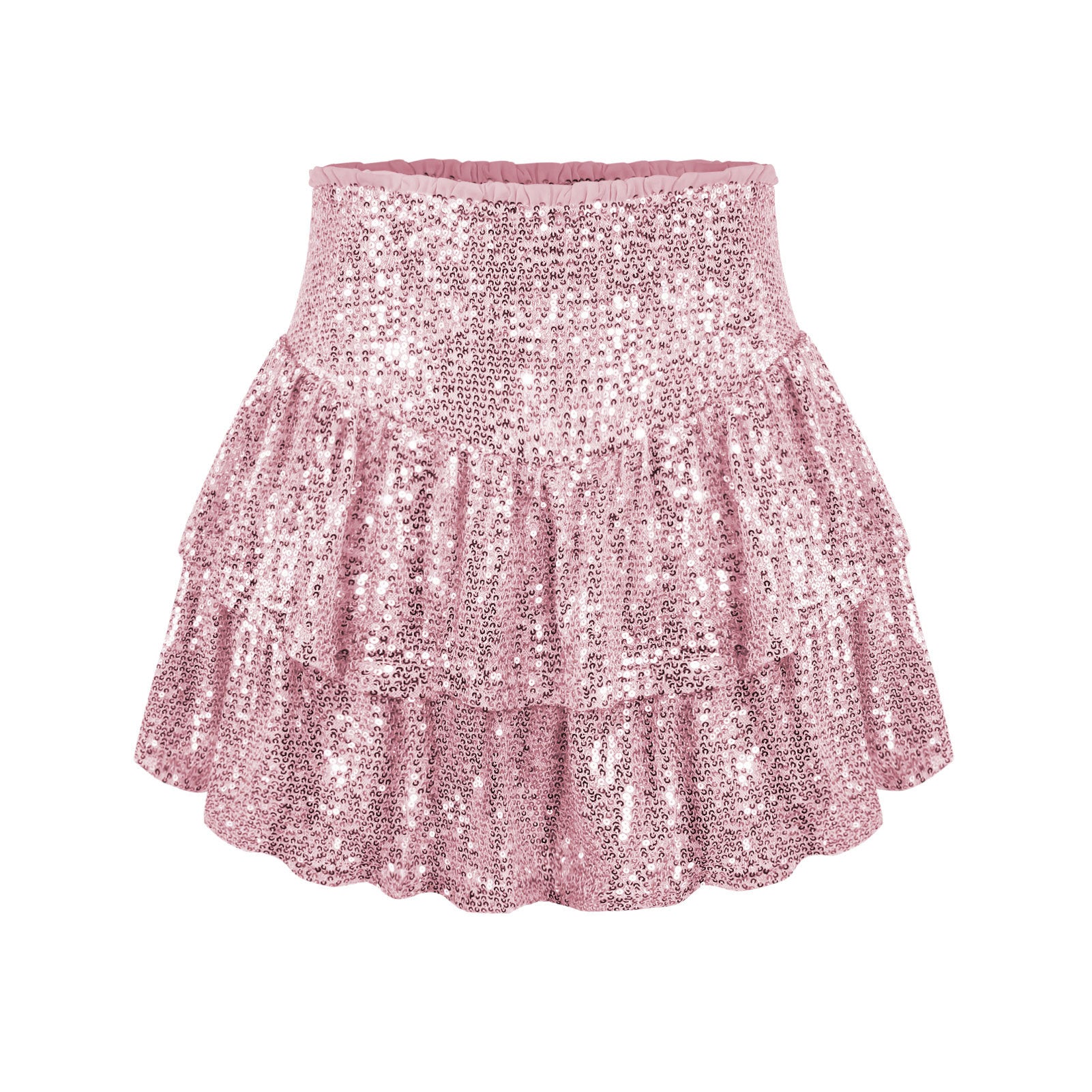 Women Fall Sexy Sequined Pleated Mini Skirt 25