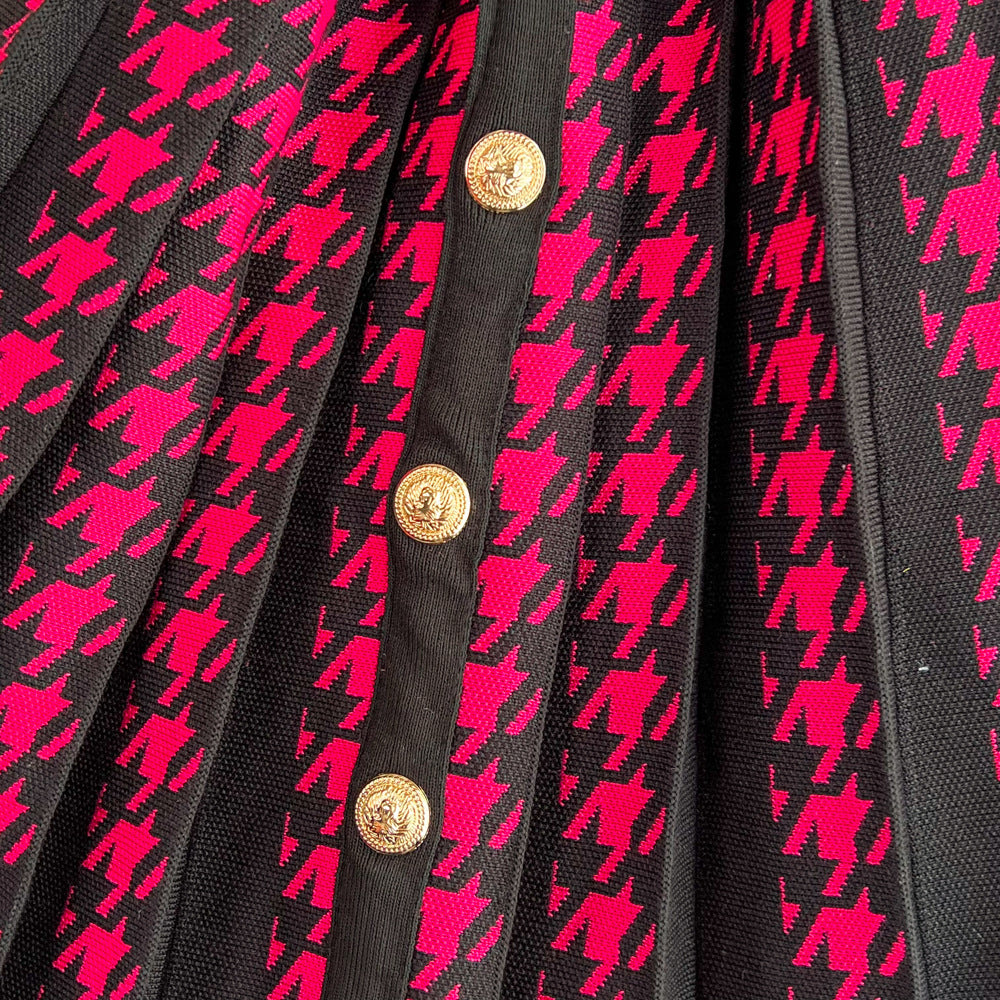 Summer Halter Neck Sleeveless Slim Waist A-Line Knitting Dress 11