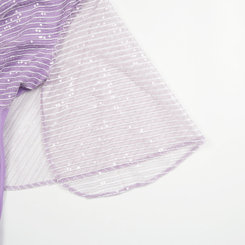 Muslim Dubai Women's African Sleeve Loose Casual Beaded Robe Dress 17