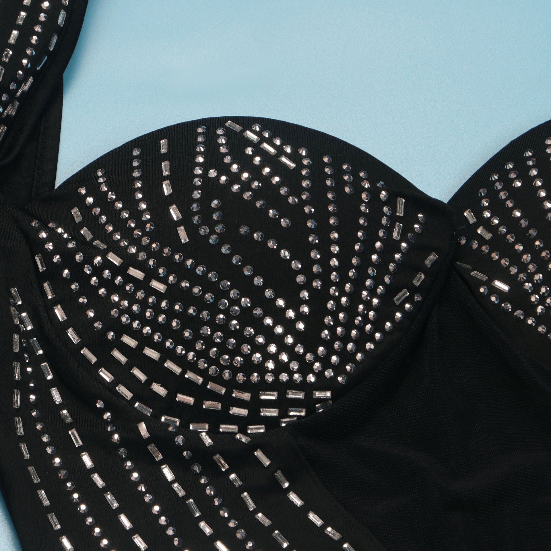 Women Sexy Long Sleeve Beaded Backless Hollow Solid Dress 35