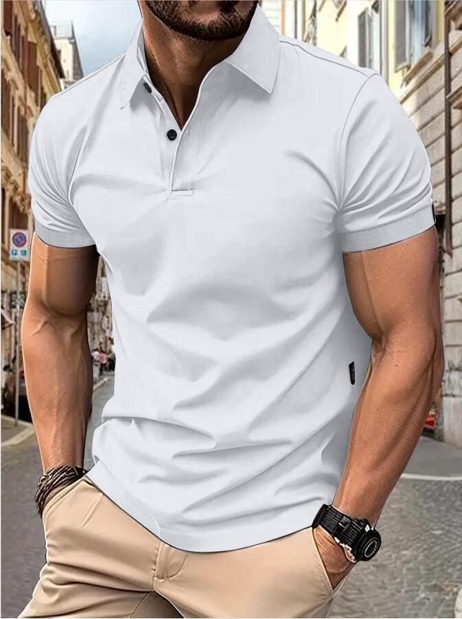 Men's summer solid short-sleeved Top 14