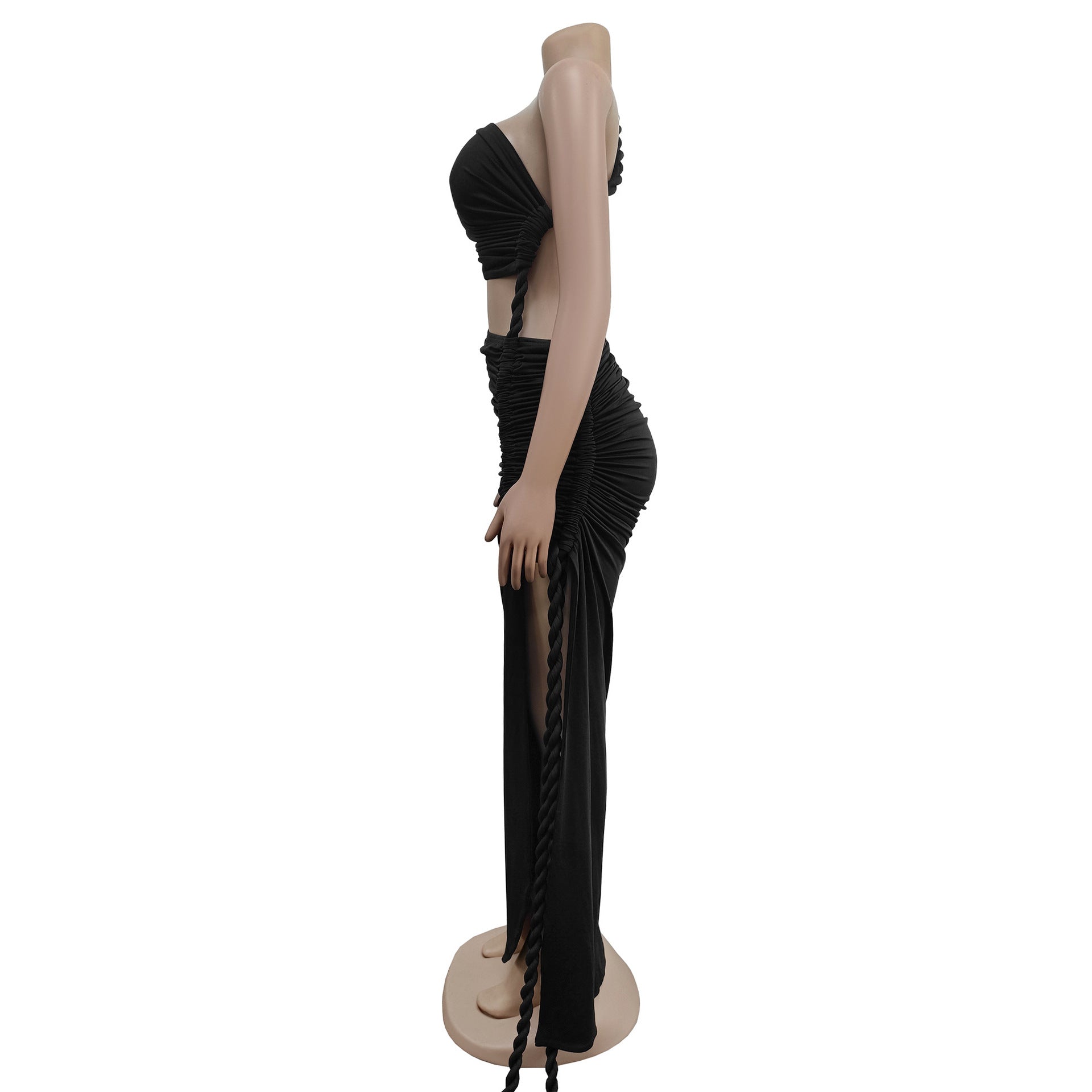 Women Summer Bodycon Slit Side Sexy Maxi Dress 17