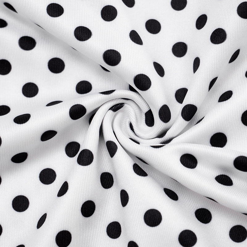 Women's Sexy Color Block Polka Dot Long Sleeve Cape Shorts Vest Three-Piece Set 21