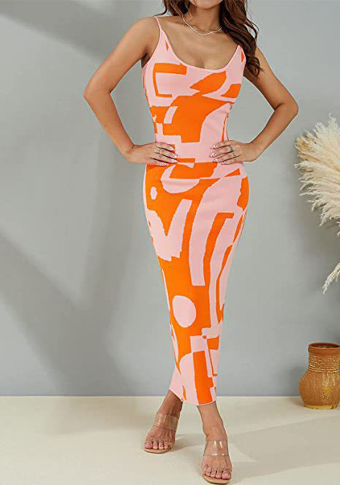 Women Sexy Print Maxi Dress