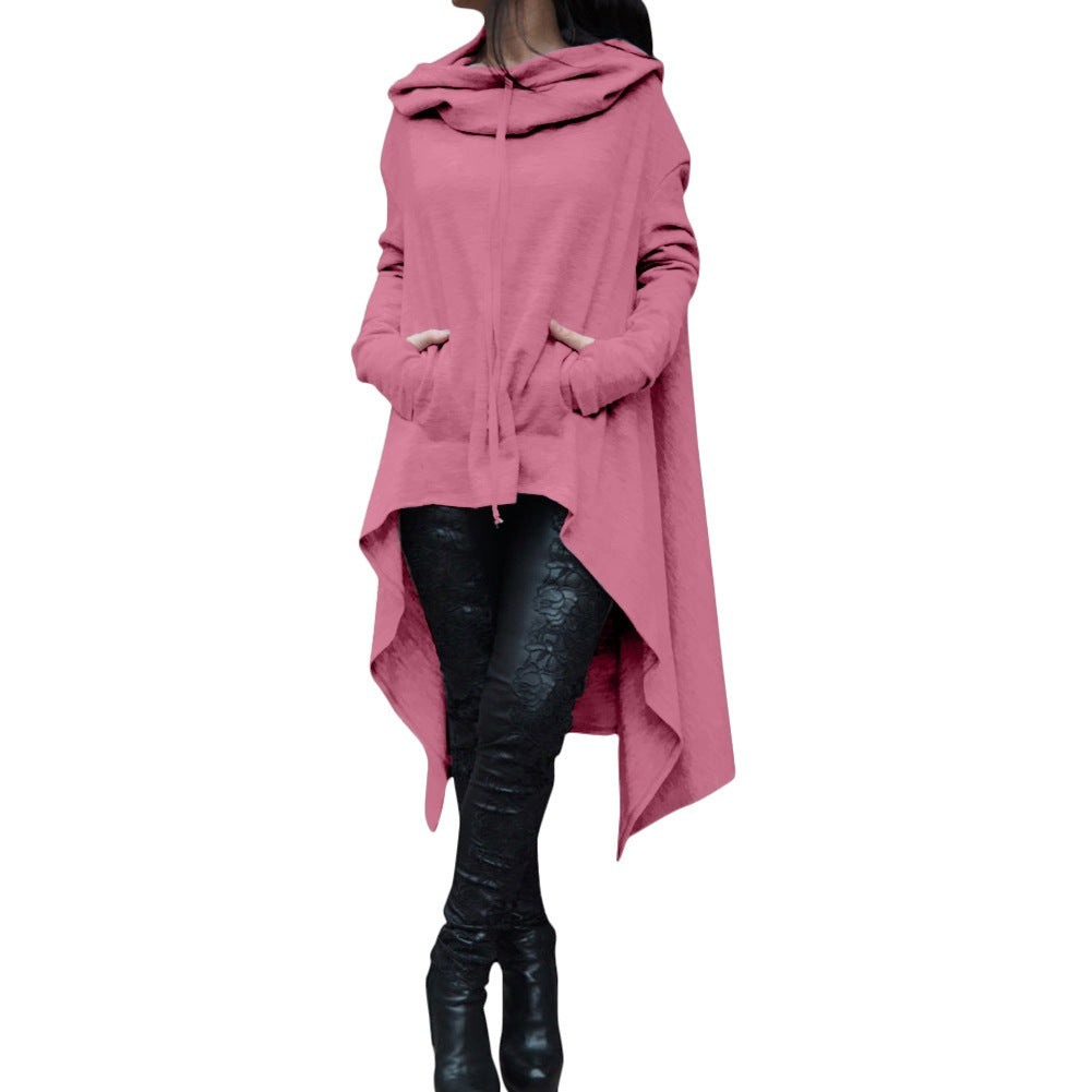 WomenSolid Casual Long Hoodies 16