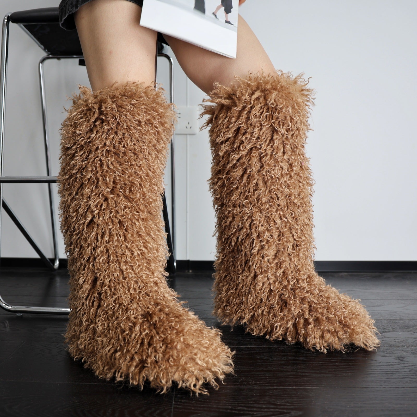 Knee-Length Snow Boots Women Trendy Fur Boots 29