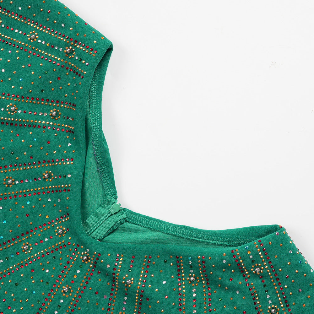 Africa Plus Size Women's Fashion Chic Elegant Formal Party Beaded V-Neck Dress 20