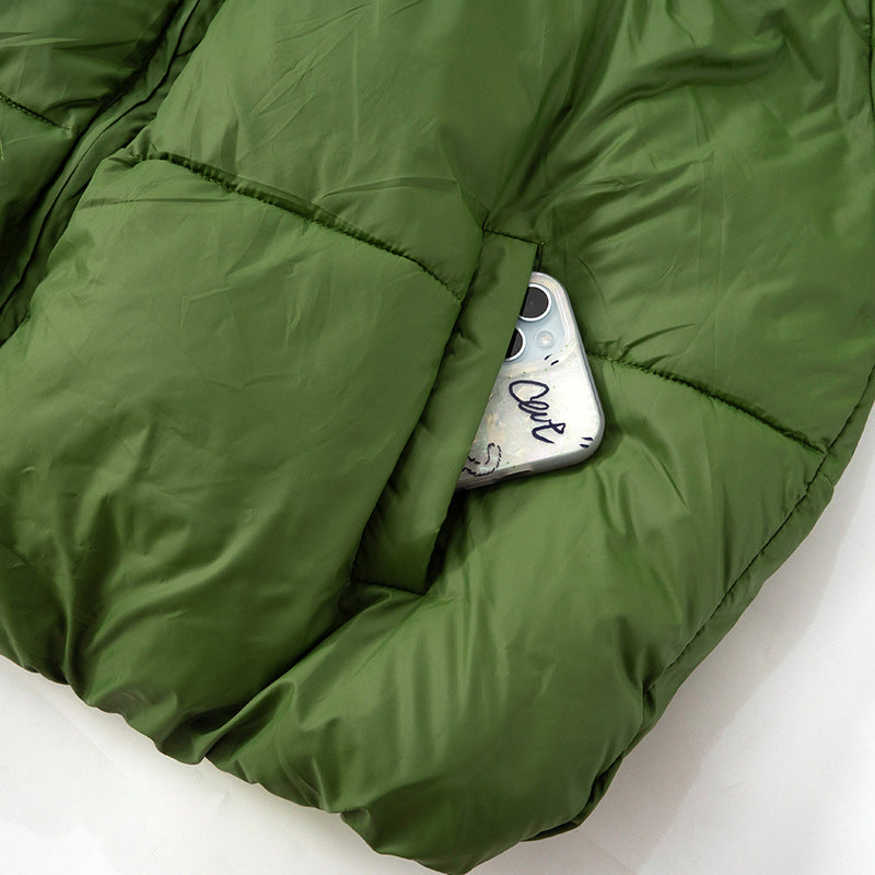 Women long sleeve contrast winter warm Padding Jacket 55