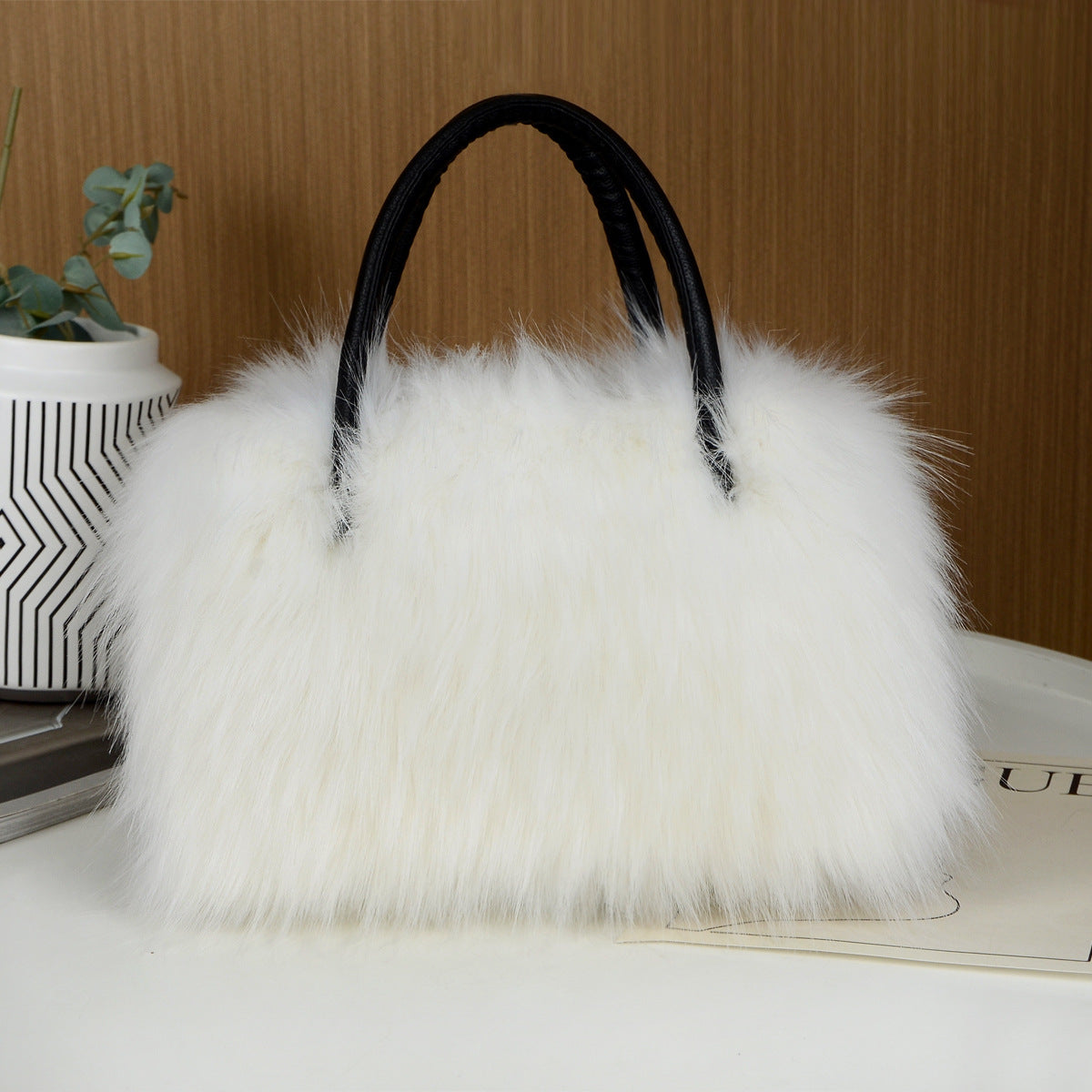Fur Plush Bag Fashion Portable Shoulder Imitation Fur Bag 13