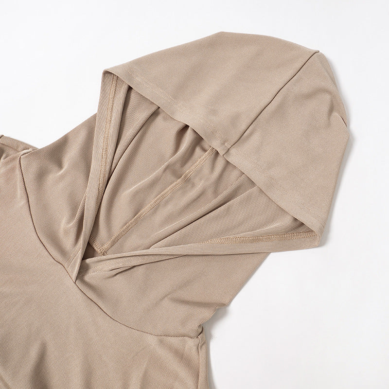 Women's Autumn And Winter Tight Fitting Hooded Long Sleeve Top And Pants Casual Two Piece Set 20