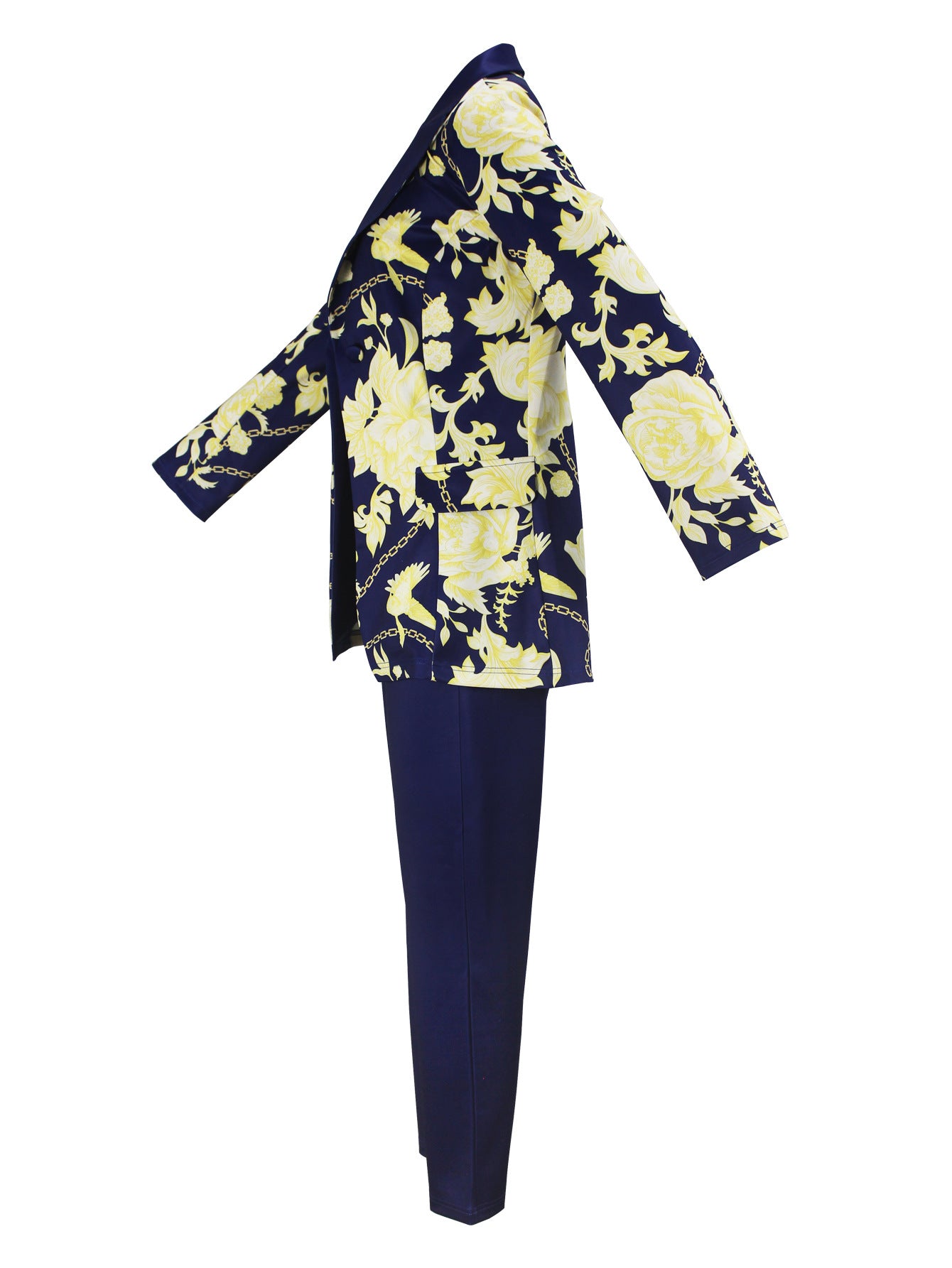 Women Elegant Fall/Winter V-Neck Long-Sleeved Top and Pants Two-Piece Set 5