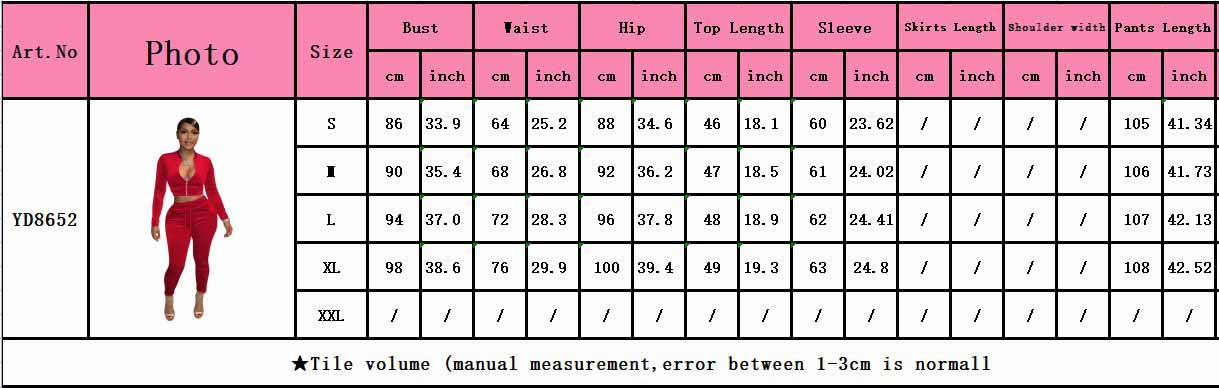 Ladies Fashion Casual Solid color Zip Long Sleeve Two Piece Tracksuit 19