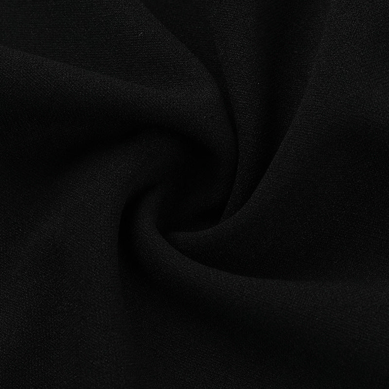 Summer Off Shoulder Contrast Color Elegant Slim Waist Tight Fitting Short Dress 16