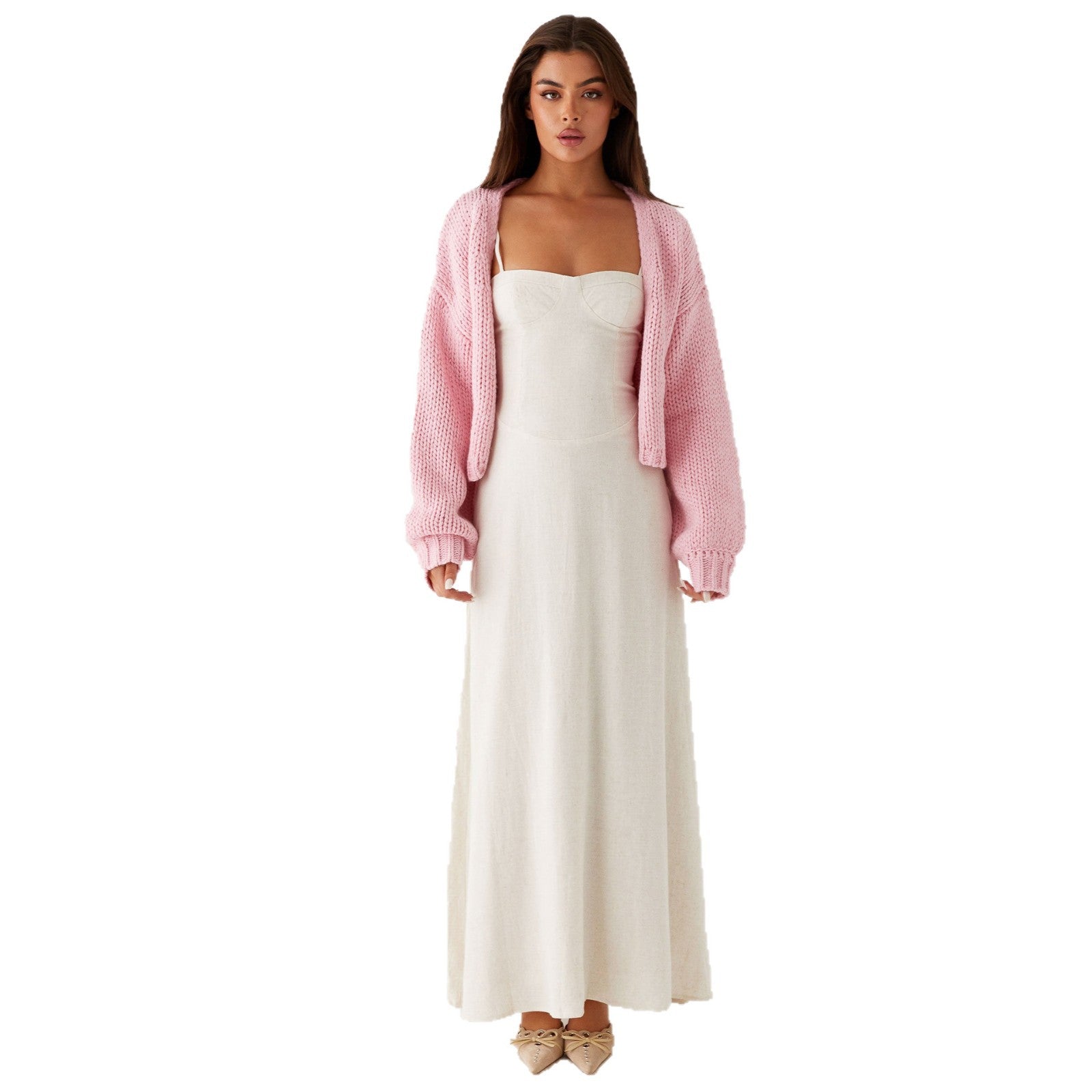 Fashion Autumn Winter Women Casual Solid Color Cardigan Knitting Sweater Coat 8