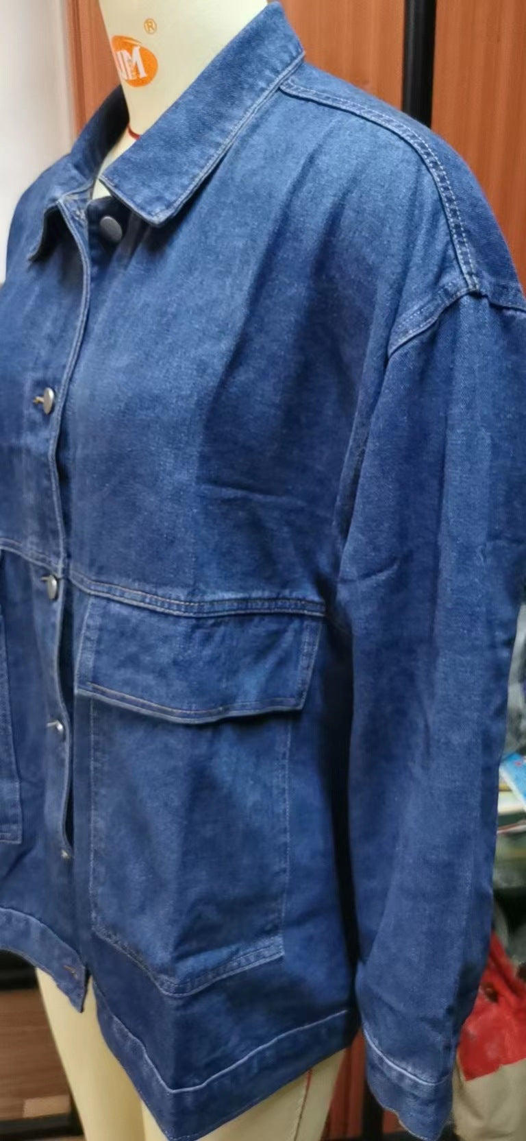 Women Retro Classic Loose Denim Casual Jacket 40