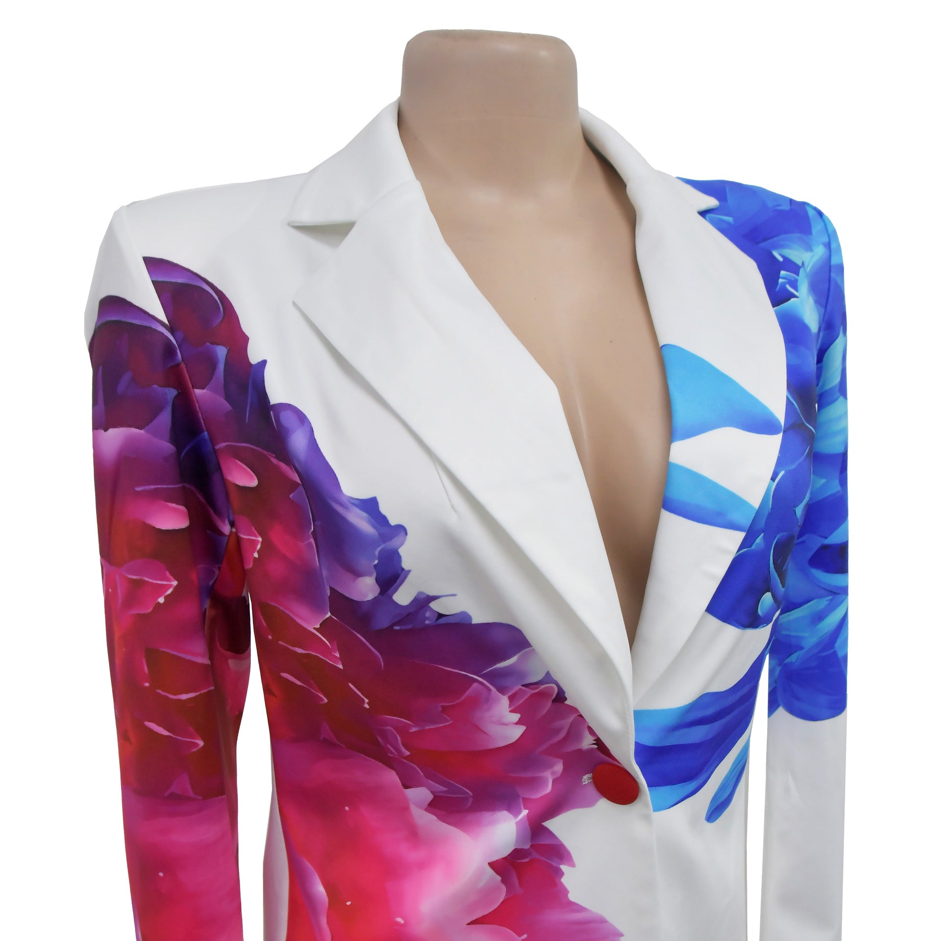 Fashion Women's Sexy Printed Blazer Shorts Two Piece Set 19