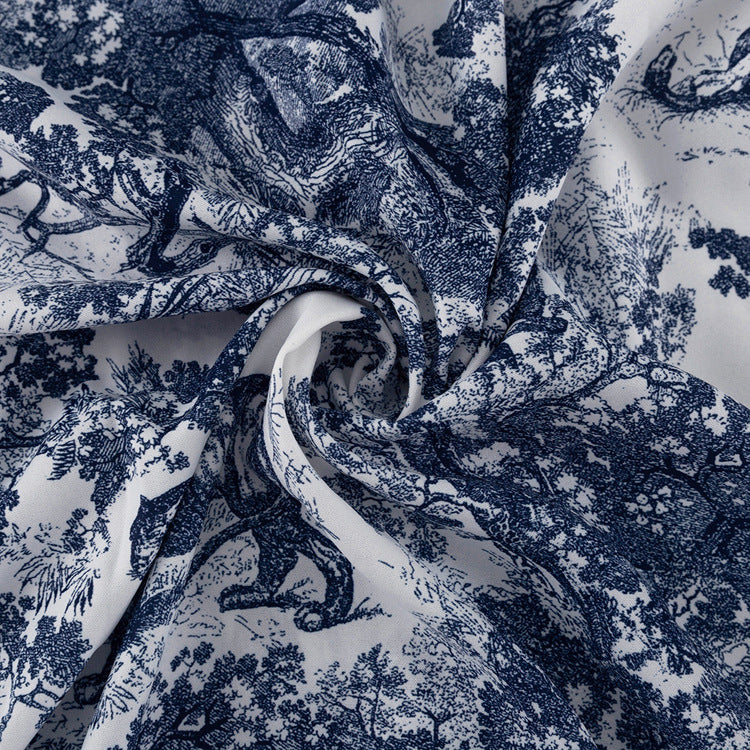 Spring And Autumn Print Turndown Collar Long Sleeve Shirt Trousers Two-Piece Suit Women's Clothing 17