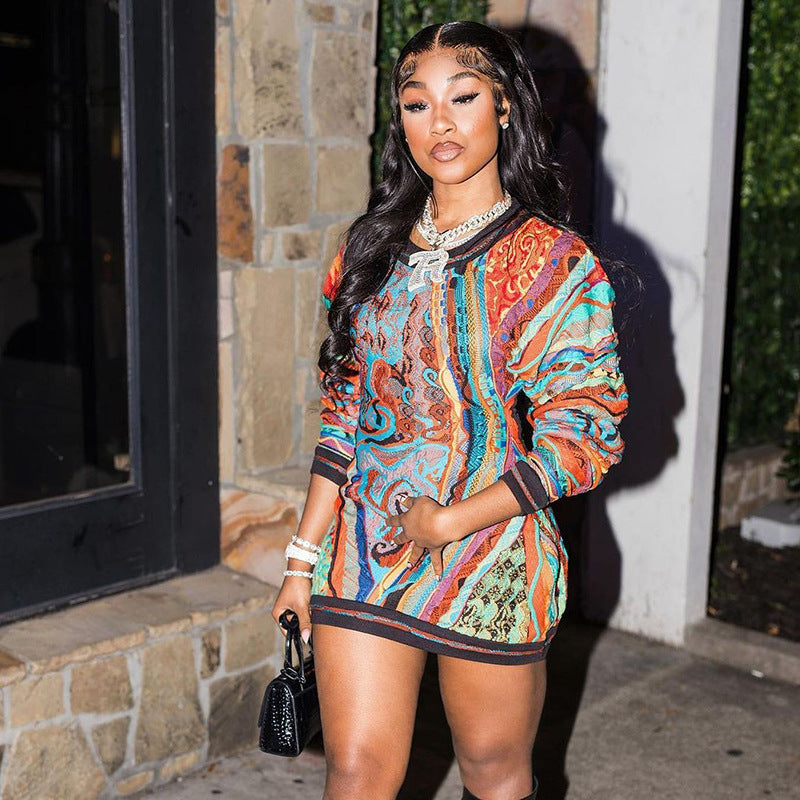 Women Autumn Sexy Long Sleeve Hollow Dress