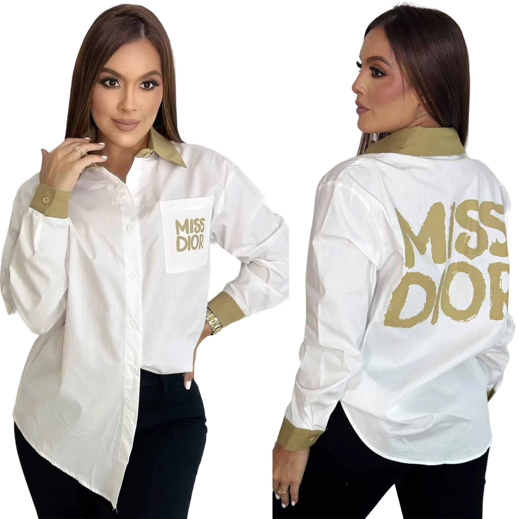 Women's Summer Fashion Prints Loose Casual Shirts 6