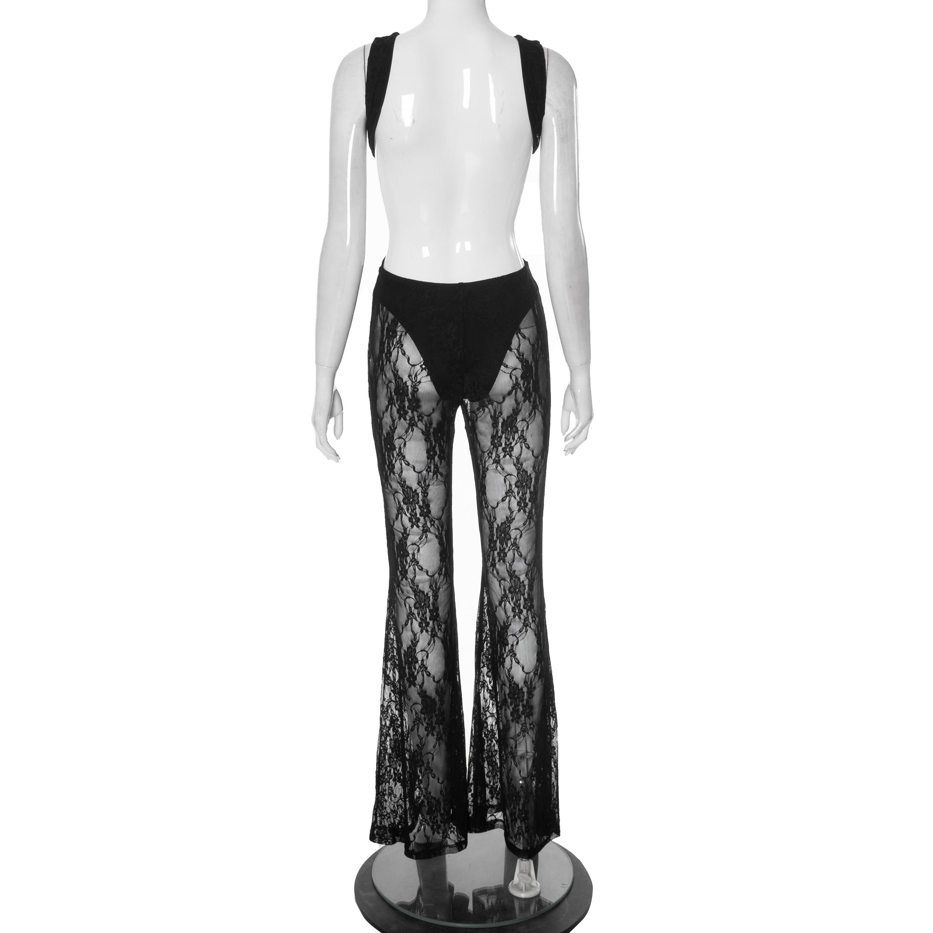 Women sexy lace patchwork jumpsuits 8