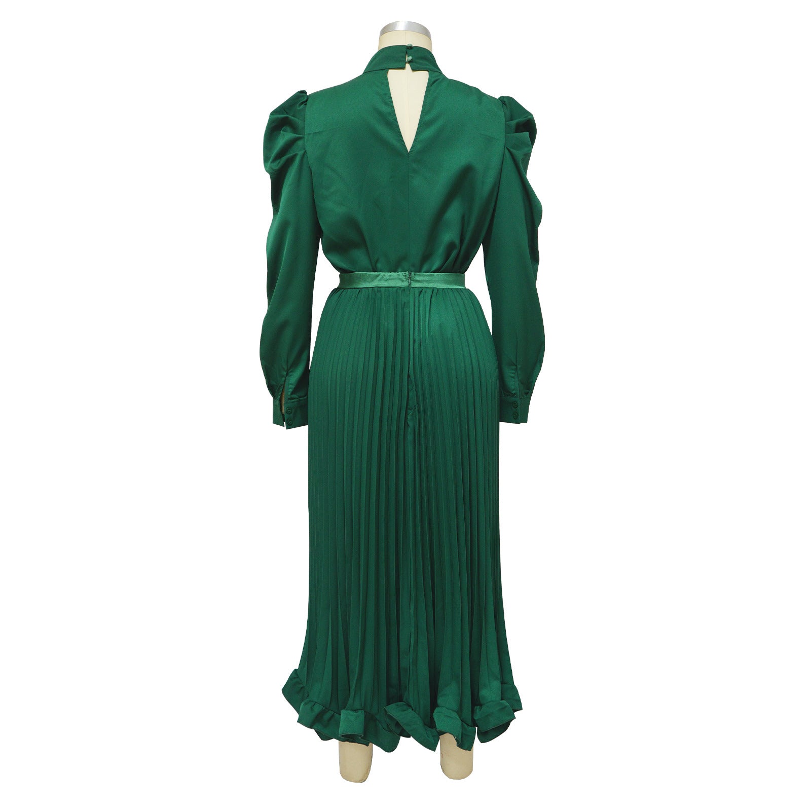 Fall Women Puff Sleeve Top And Ruffled Pleated Skirt Two-Piece Set 15