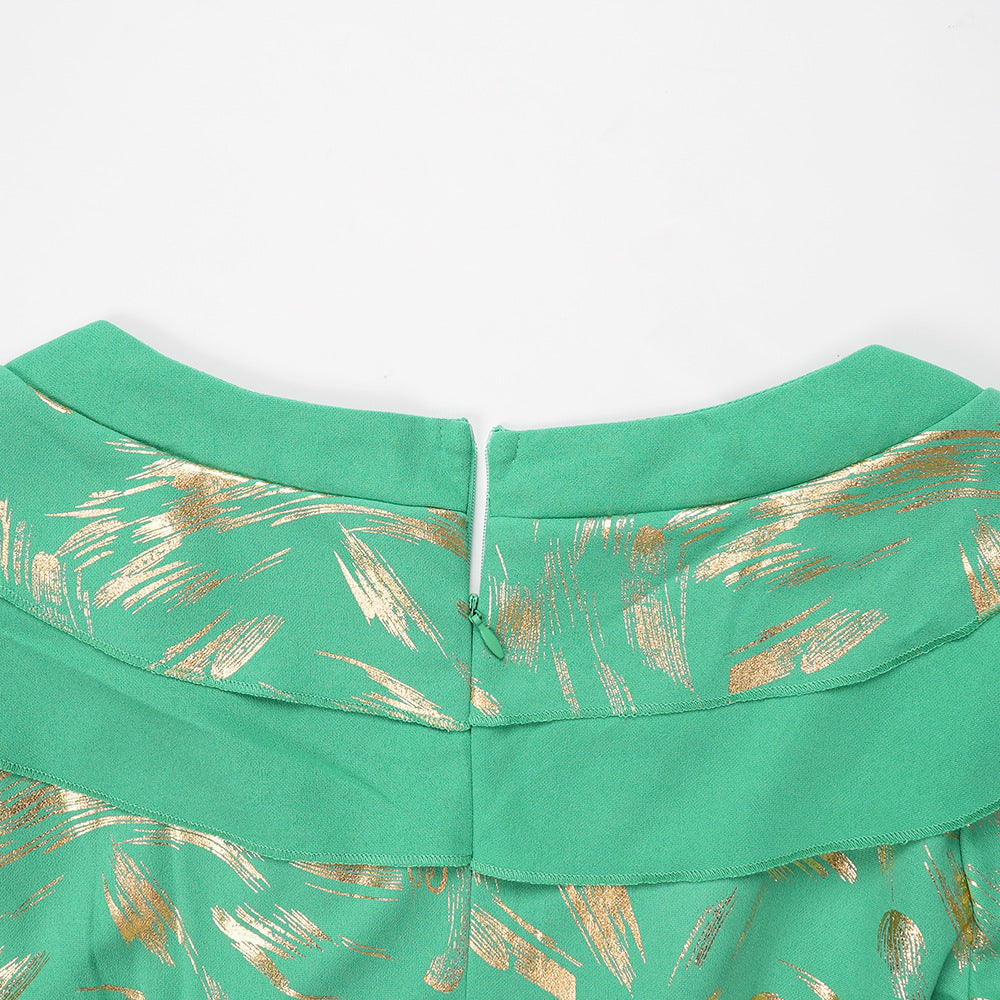 Plus-Size Women Round Neck Dress 17