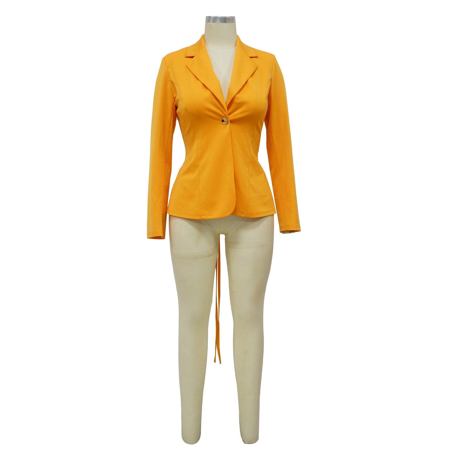 Fashion Women's Sexy V Neck Blazer Solid Color Long Sleeve Coat 21