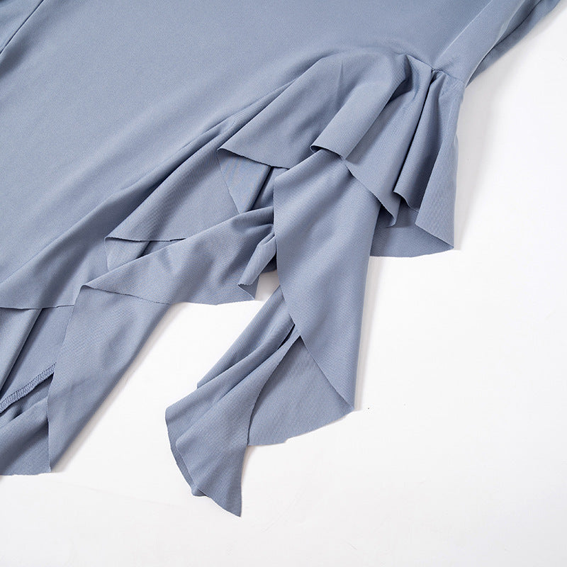 Women's Summer Ruffle Sleeveless Crop Top Low Waist Skirt Women's Set 17