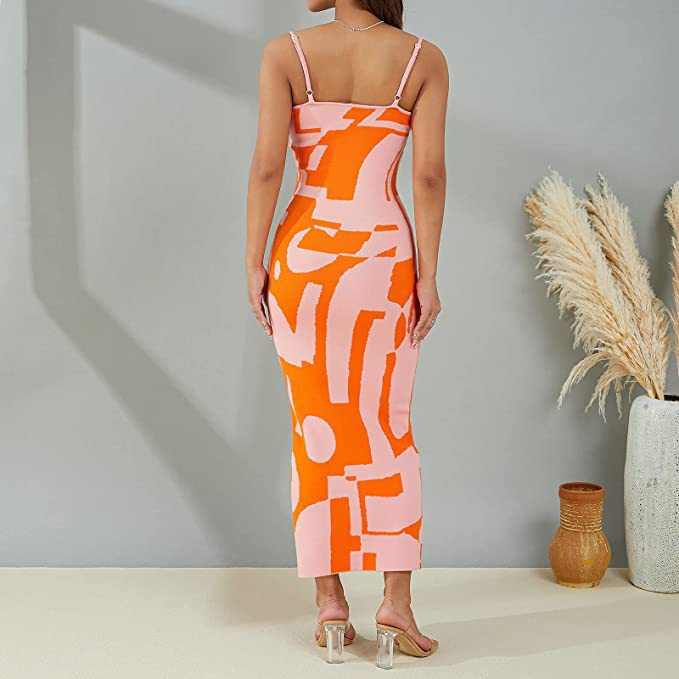 Women Sexy Print Maxi Dress 6