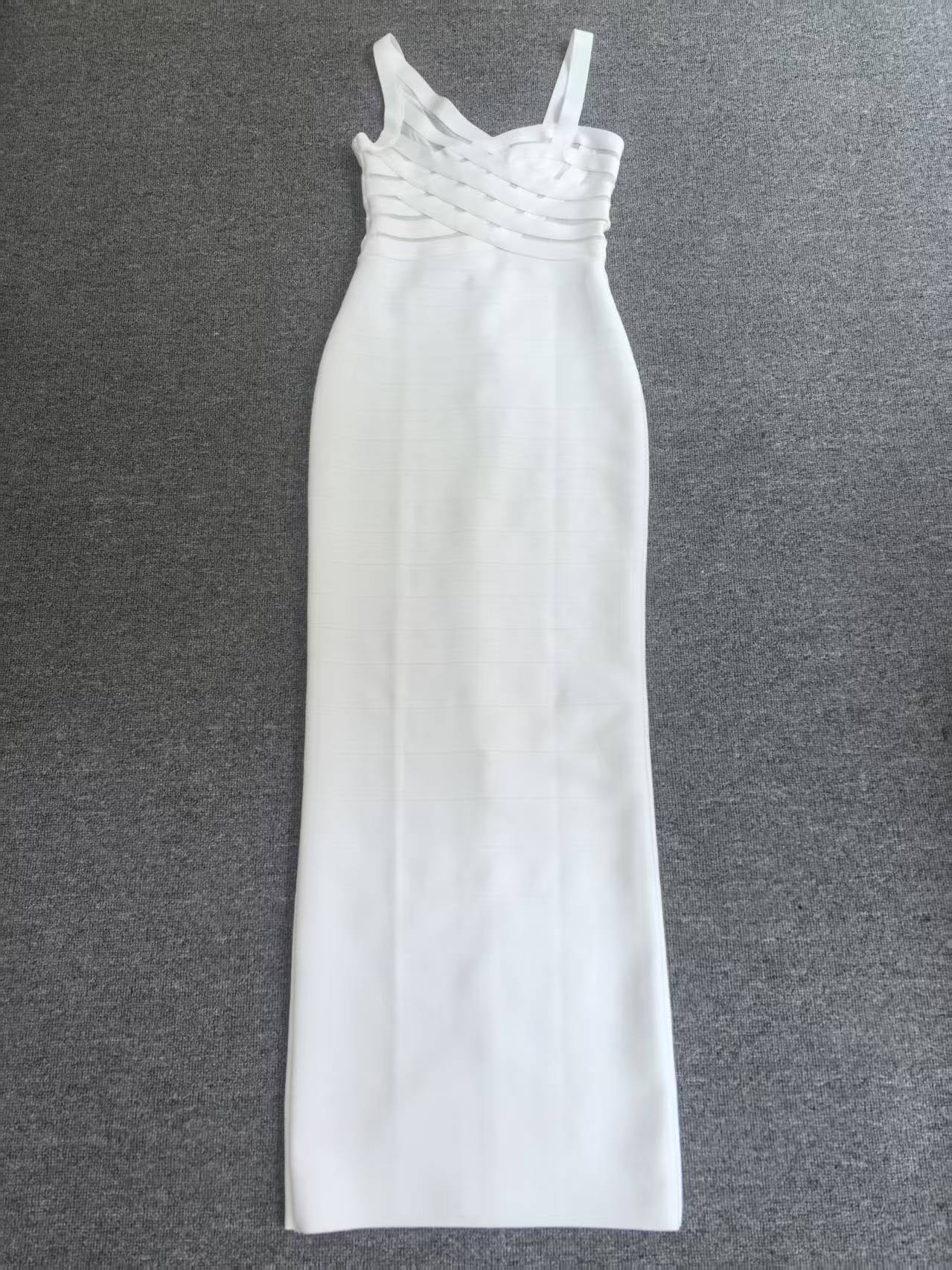 Women cross hollow V Neck black and white Formal Party dress 13