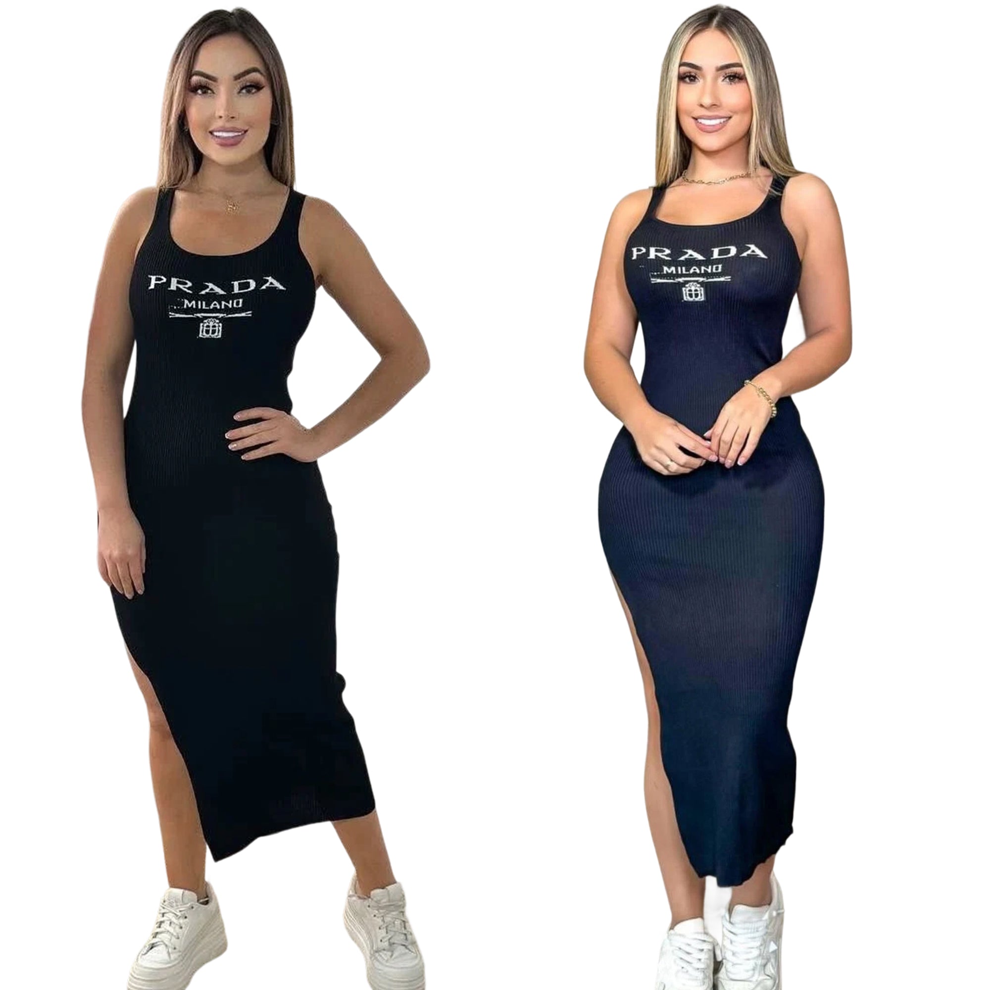 Summer Fashion Embroidered Slim Waist Slit Dress 3