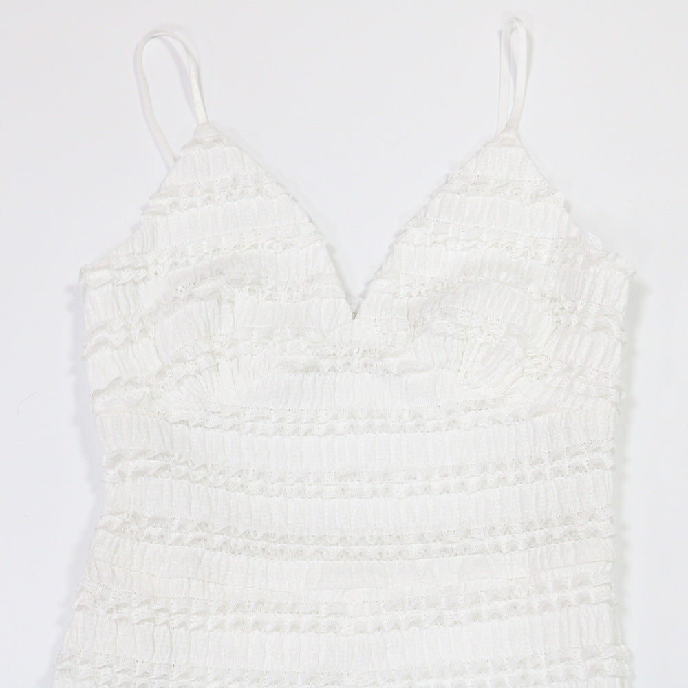 Sleeveless Strappy Wide-Leg Solid Color Slimming Jumpsuit for Women 9