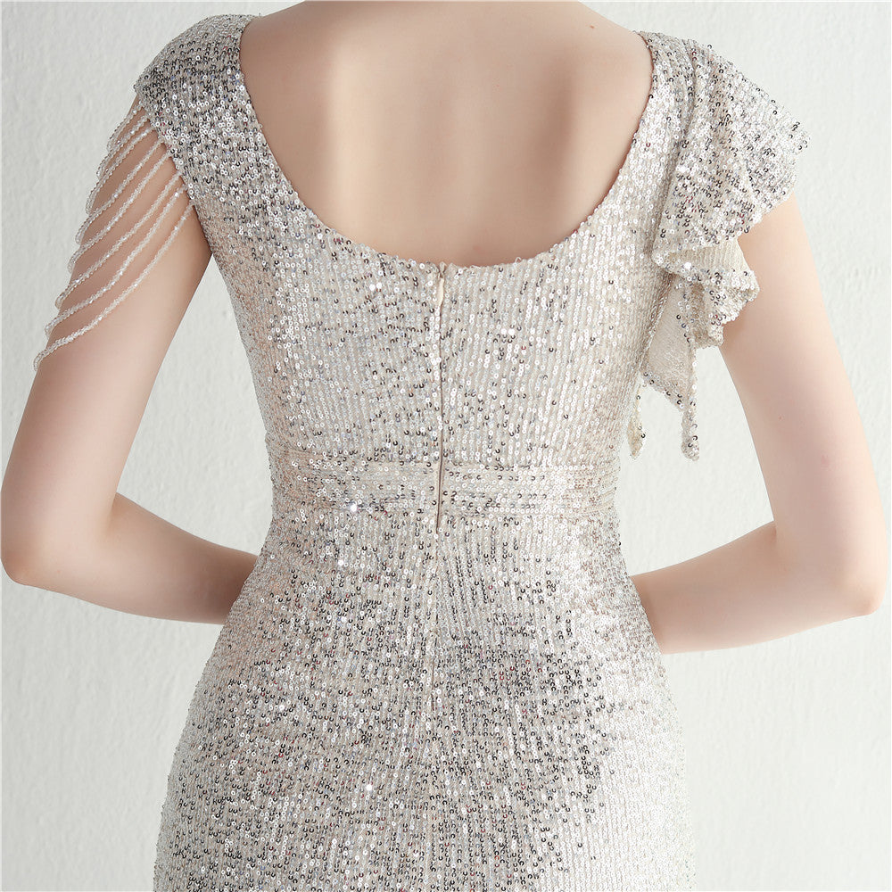 Beaded Sequin Nightclub Party Sexy Bodycon Short Dress 33