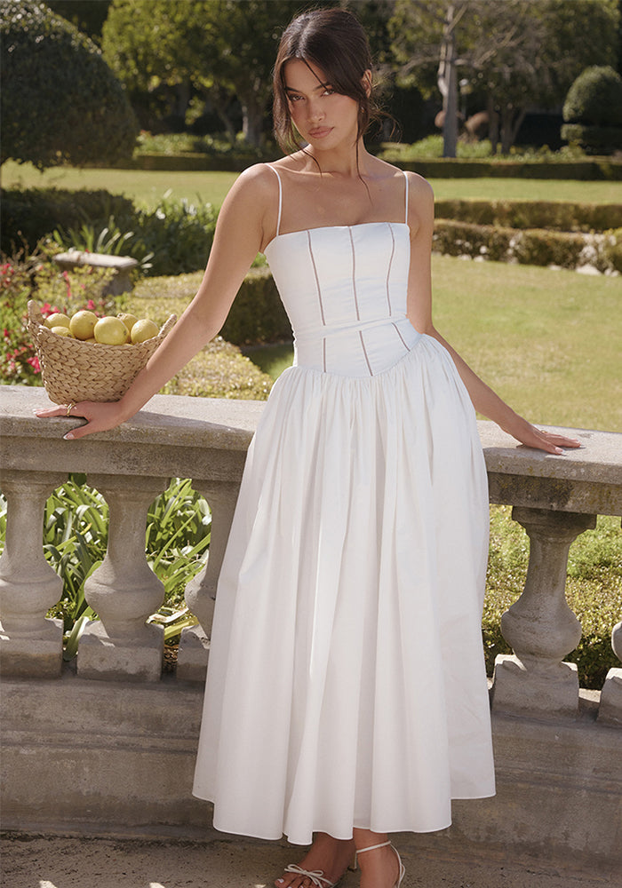 Women summer suspender sleeveless print dress