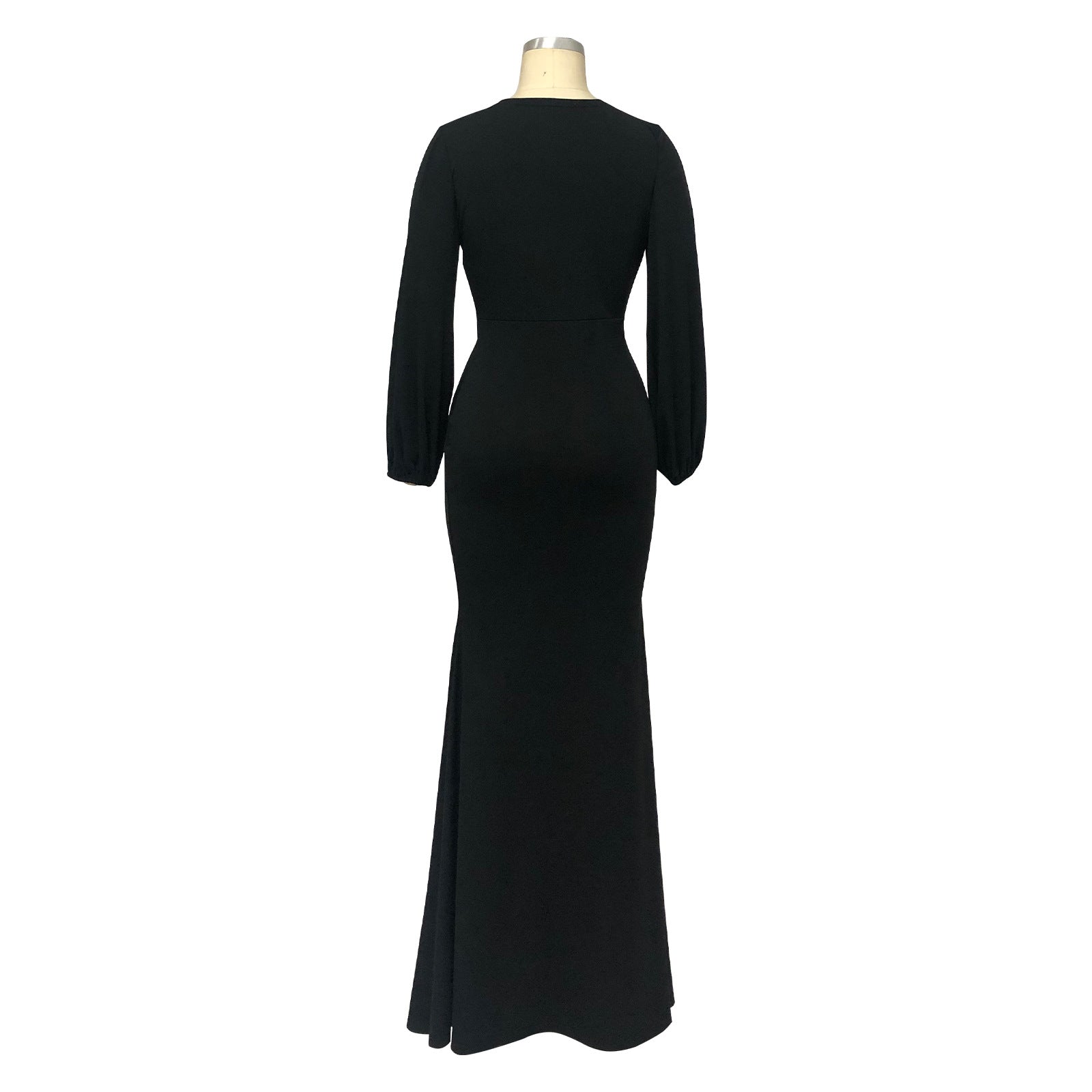 Women Autumn Sexy Slim Deep V-Neck Long Sleeve Dress Dress 12