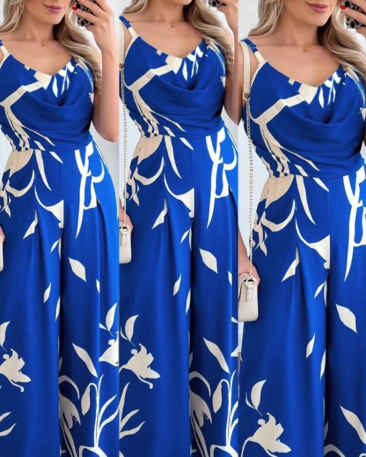 Women Chic Suspender Backless Wide Leg Jumpsuit 8