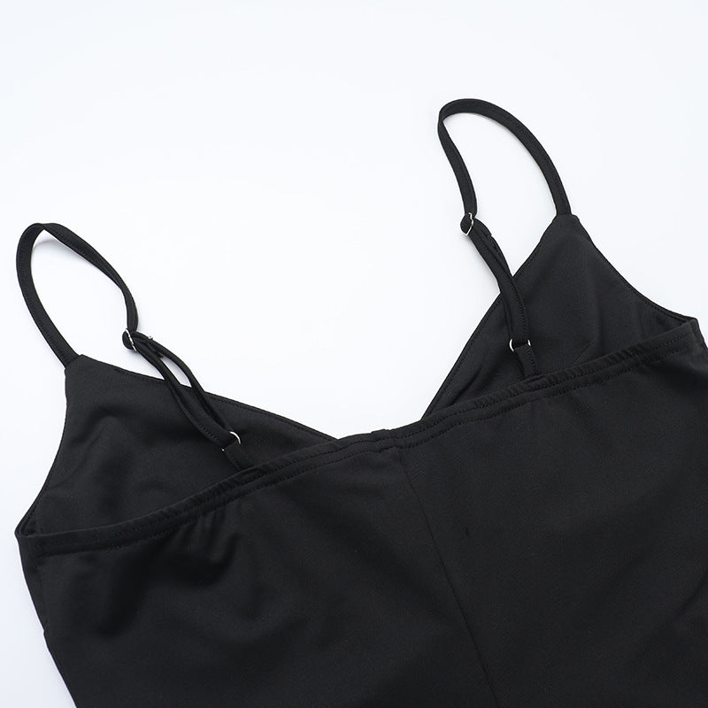 Women's Summer Sexy Straps V-Neck Slit Dress 16