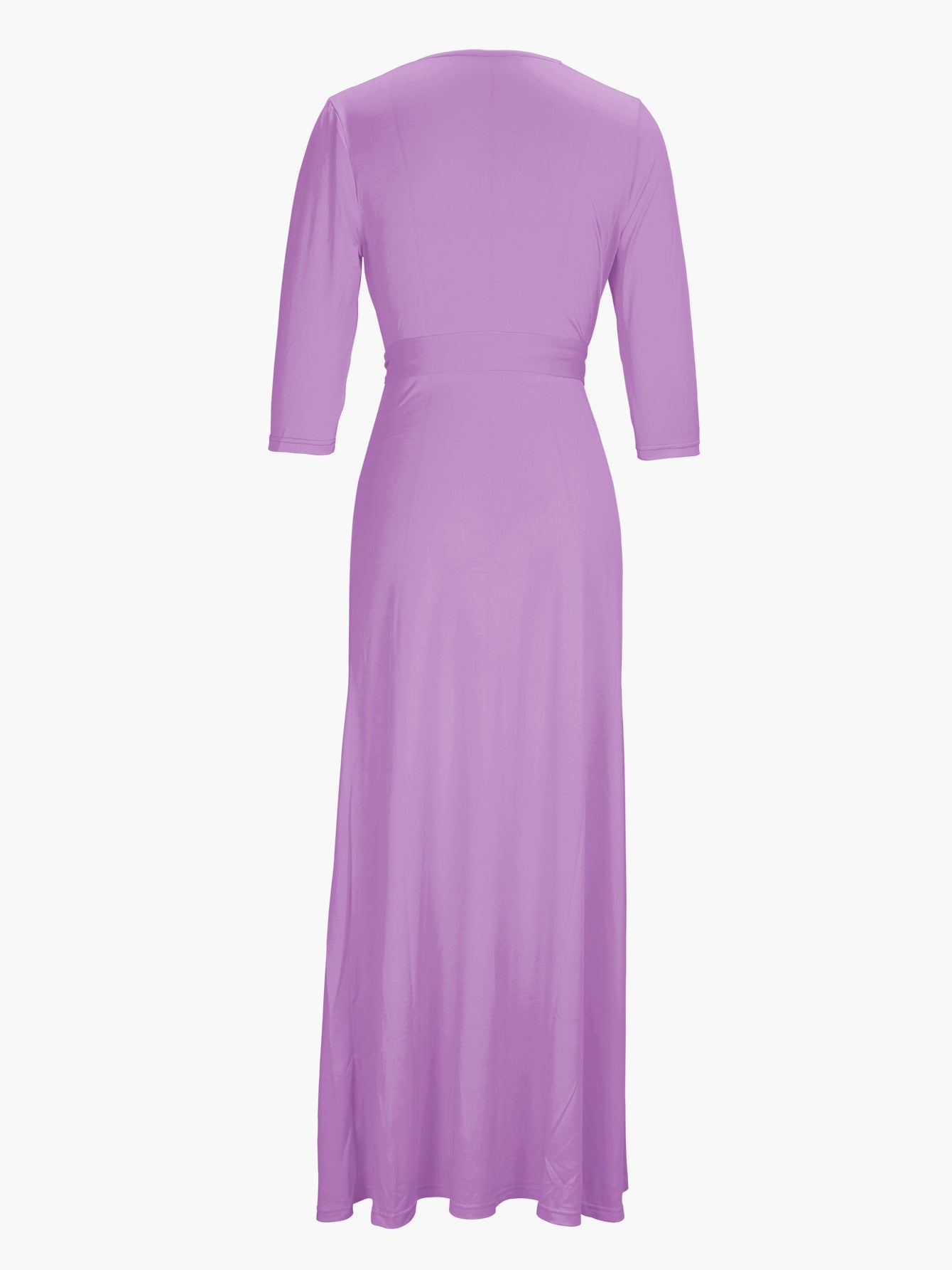 Spring Summer & Autumn Women's Fashion Elegant V-Neck Half-Sleeve Casual Long Dress 19