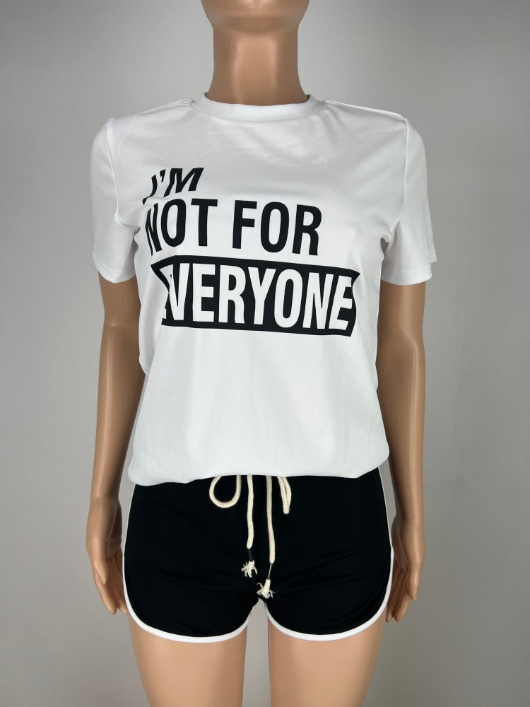 Women'S Contrasting Color English Letter Print Tracksuit Sports Two-Piece Shorts Set 20