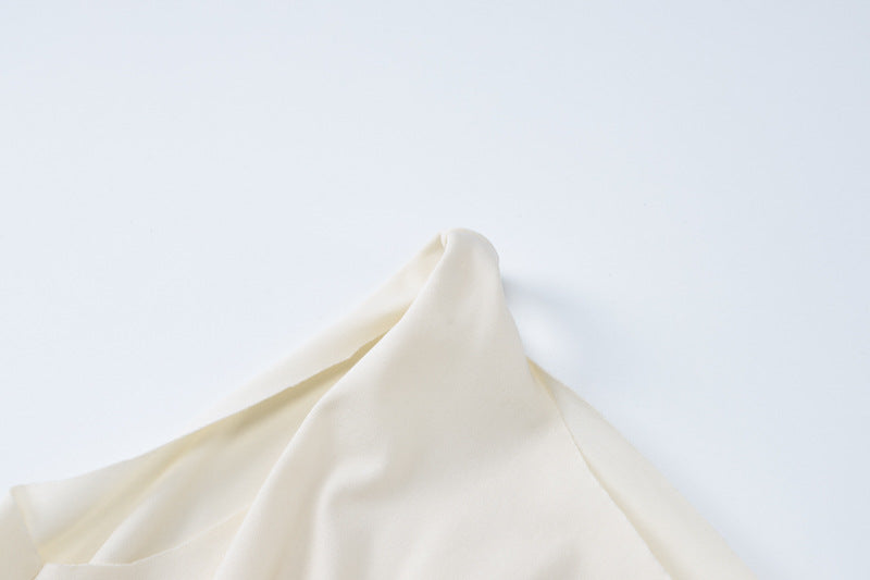 Women's Summer Fashion Chic One Shoulder Floater Solid Color Long Dress 18