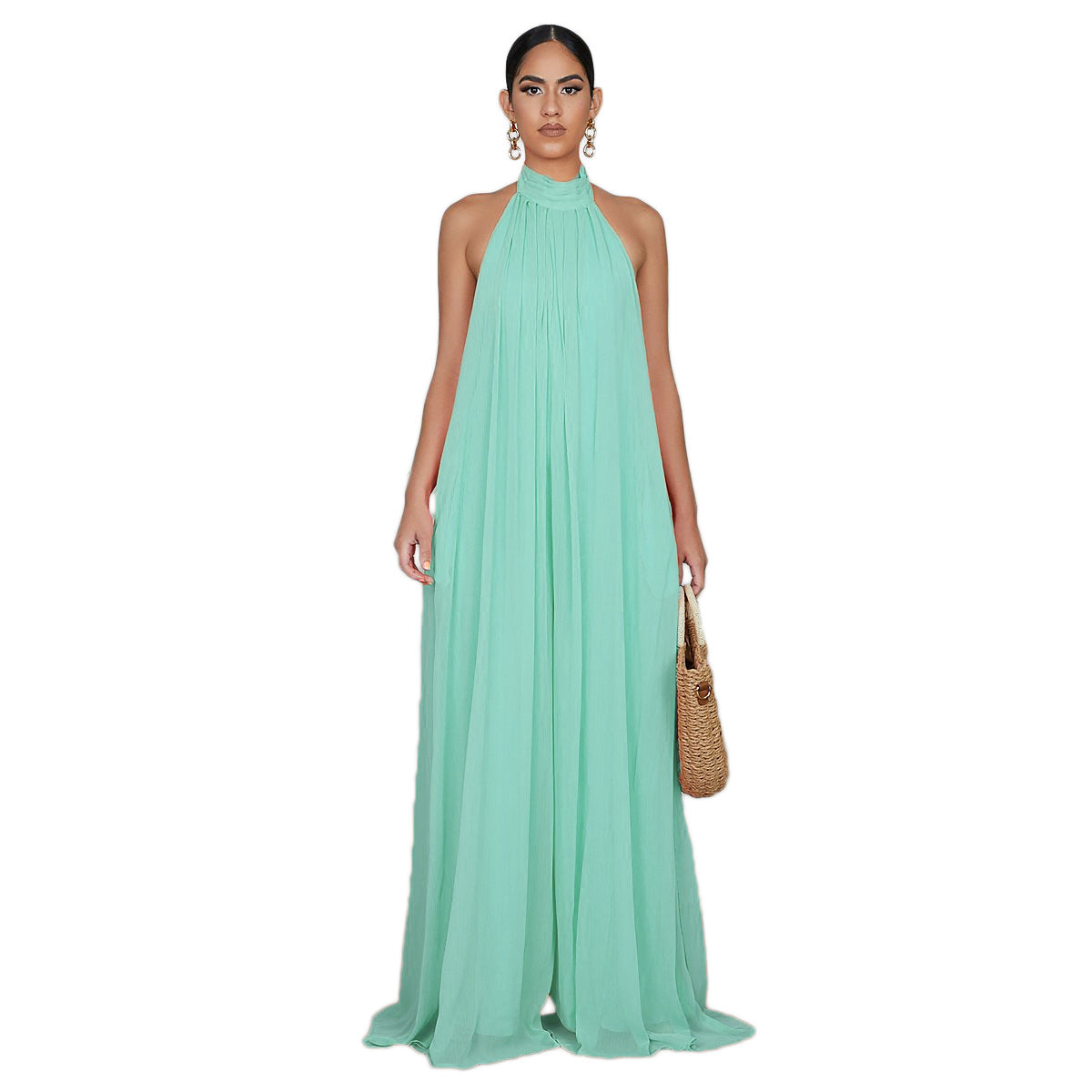 Casual Chiffon Loose Low Back Women'S Jumpsuit 25