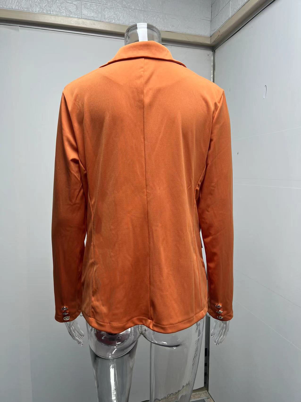 Women Long Sleeve Buttons Blazer 26