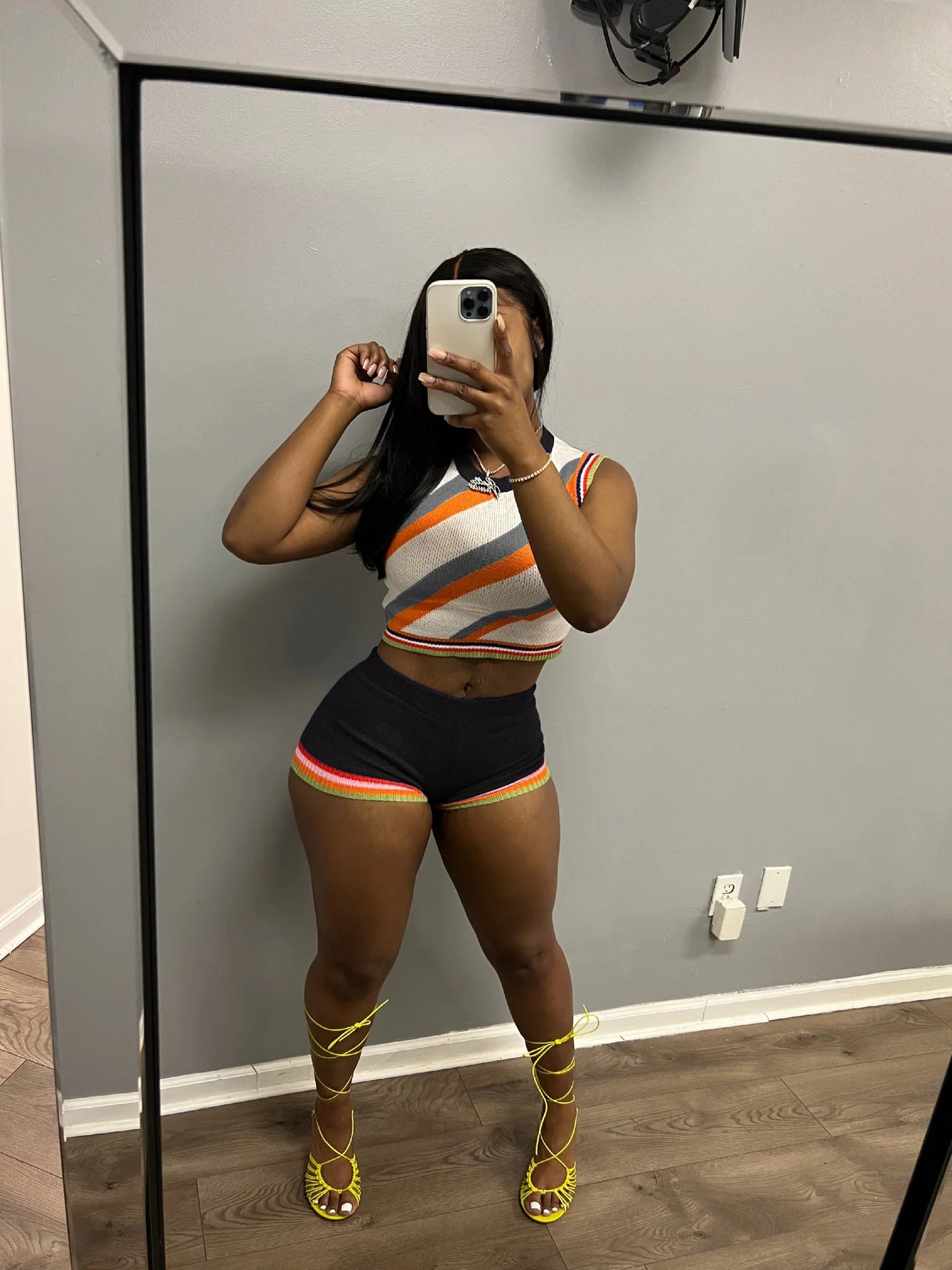 Women Tank Top and Shorts Sweater Two Piece 6