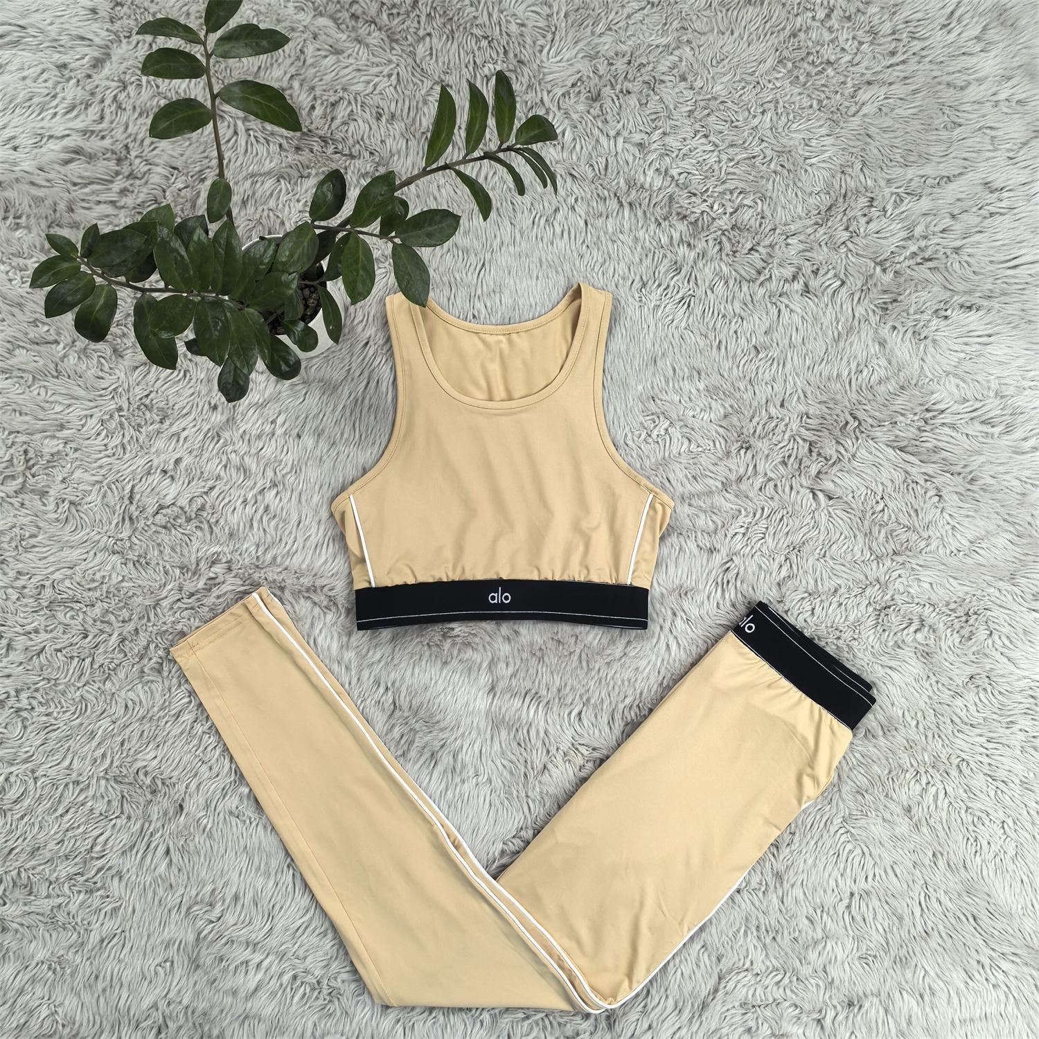 Women summer yoga sports vest and Pants two-piece set 11