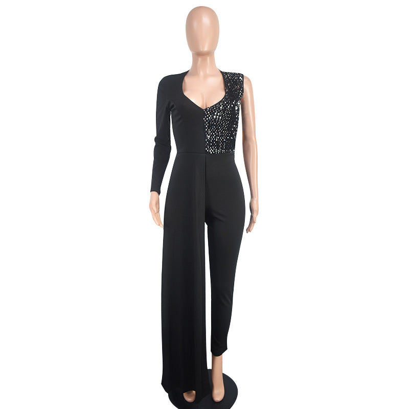 Women Patchwork Sequin Sexy Jumpsuit 8