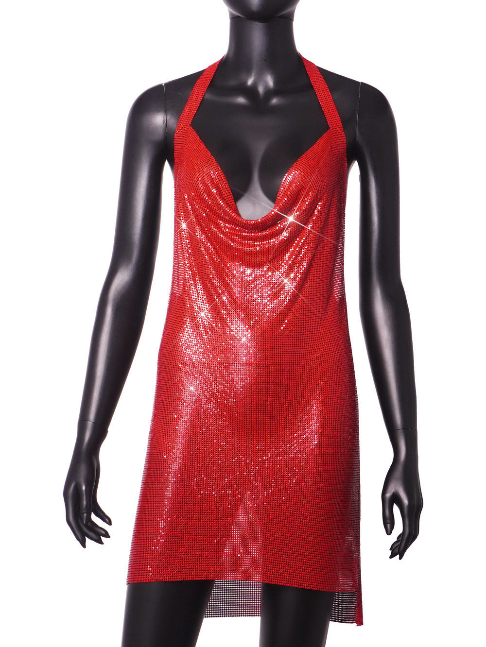 Sexy Metal Sequin Strap Night Club Dress 13