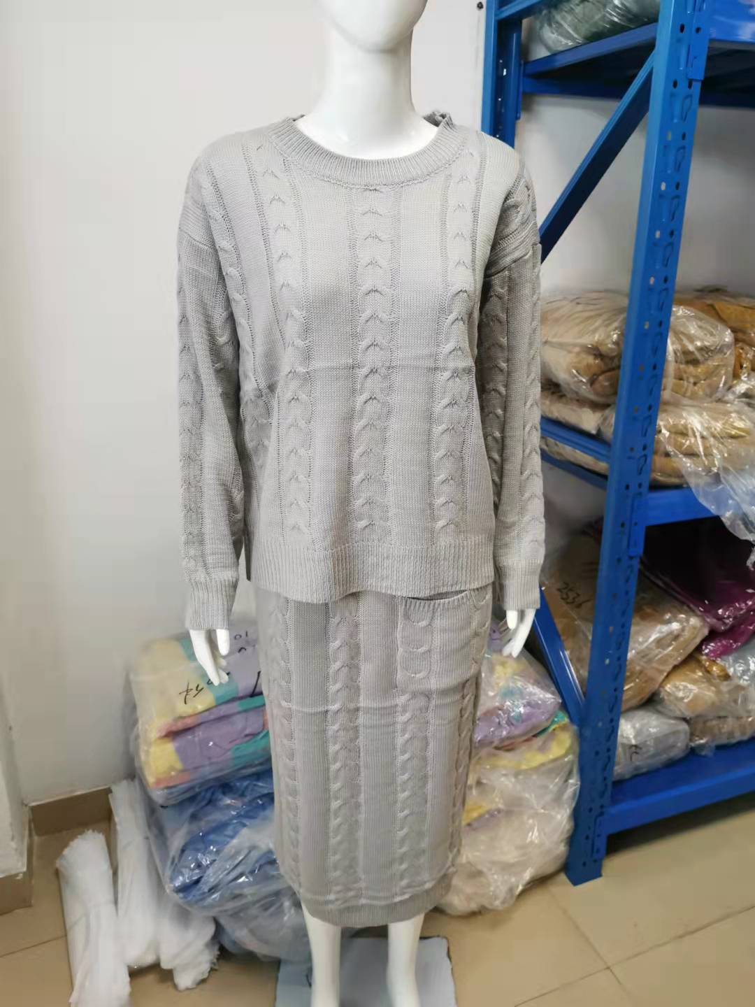 Fall and winter Women sweater and Skirt two-piece set 49