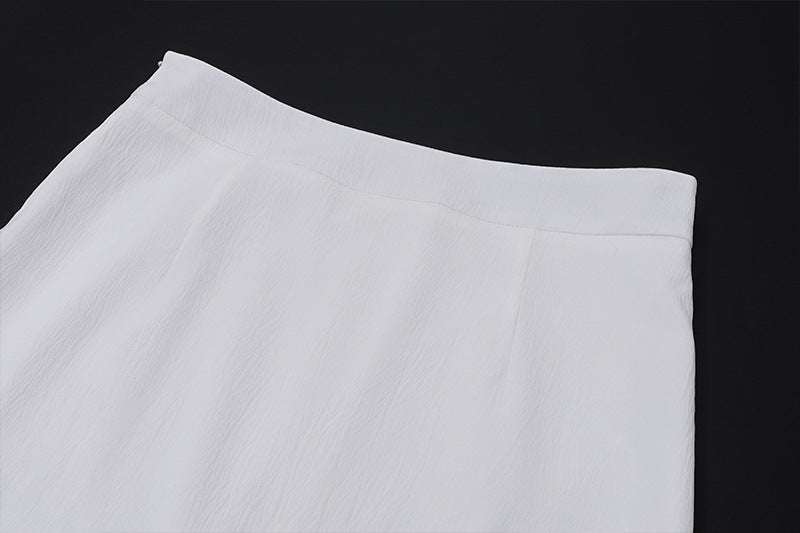 Women sexy V-neck Halter Neck Top and slit skirt two-piece set 14