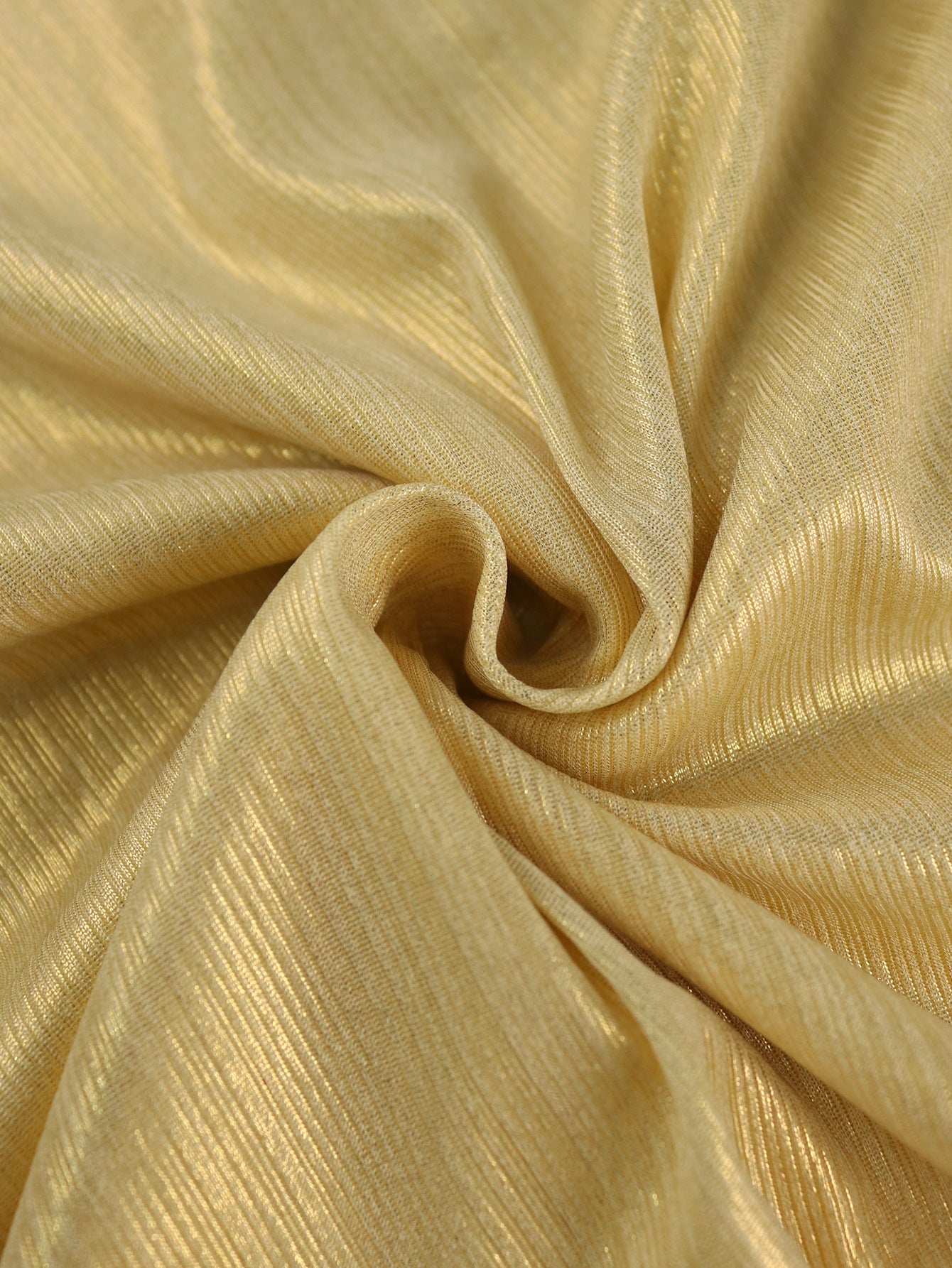 Sexy V-Neck Ruffle-Sleeve Party Dress Chic High-Waist Gold Evening Gown 10