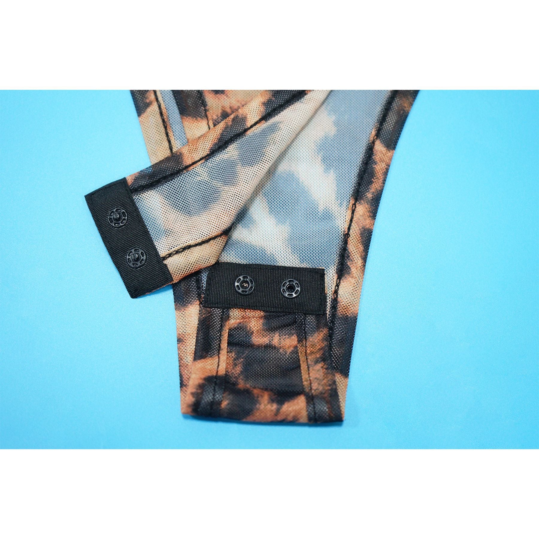 Women Sexy Leopard Print See-Through Bodysuit and Slit Skirt Two-Piece Set 21